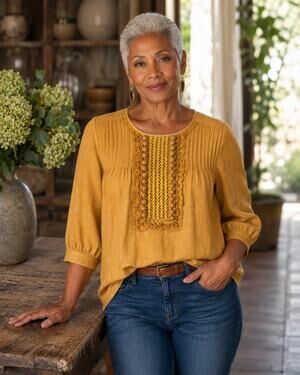 BCBGMAXAZRIA Embellished Peasant / Tunic Blouse NWOT SIZE XL